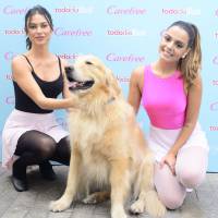 Thaila Ayala faz aula de balé fitness com Giovanna Lancelotti em São Paulo