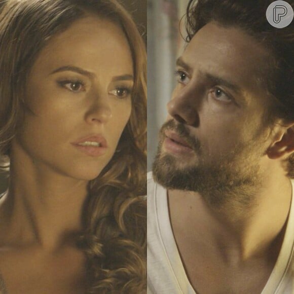 Felipe (Rafael Cardoso) ameaça denunciar Melissa (Paolla Oliveira) por alienação parental contra Alex (Kady Schons), na novela 'Além do Tempo', em novembro de 2015