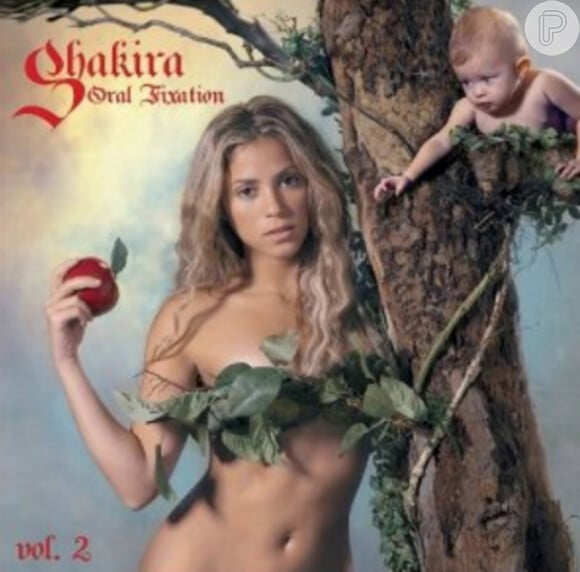 Shakira tirou a roupa para a capa do álbum 'Oral Fixation Vol. 2', lançado em 2005