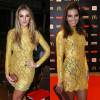 Rafa Brites repetiu vestido dourado da estilista Lethicia Bronstein usado anteriormente por Mariana Rios