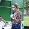 Ex-BBB Fani Pacheco também esteve na festa da novela 'Os Dez Mandamentos', no Rio de Janeiro
