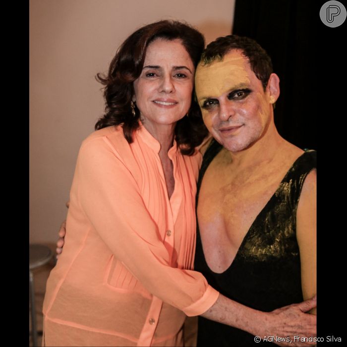 Matheus recebeu Marieta Severo nos bastidores de sua nova peça, &#039;Processo Conscerto do Desejo&#039;