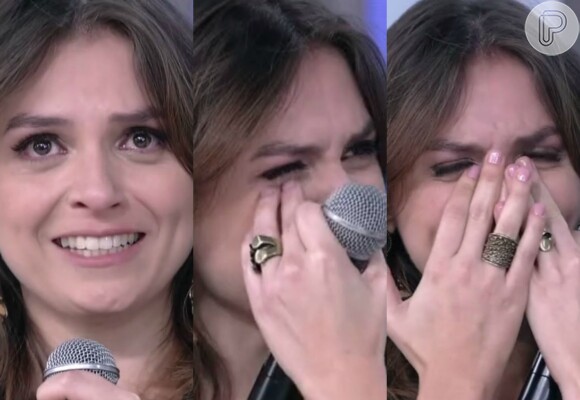 Monica Iozzi se despede do 'Vídeo Show' com muitas lágrimas nesta sexta-feira, 12 de fevereiro de 2016