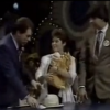 Silvio Santos ao lado da filha Cynthia durante o programa 'O Dia em que Você Nasceu' (1988)