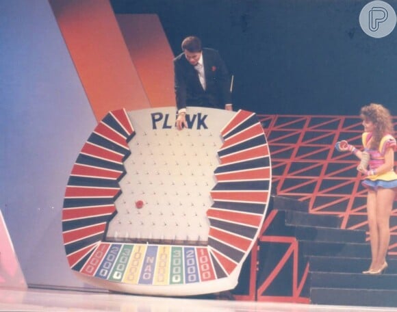 Silvio Santos em um dos jogos do programa 'Show de Prêmios'