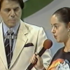 Silvio Santos e a filha Silvia Abravanel em 1988