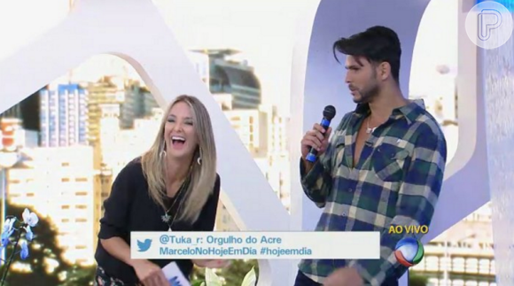 Marcelo Bimbi causou uma saia justa com Ticiane Pinheiro no programa 'Hoje em Dia', desta quarta-feira, 2 de dezembro de 2015