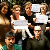 Juliana Paes protesta contra racismo em foto com elenco de 'Totalmente Demais'