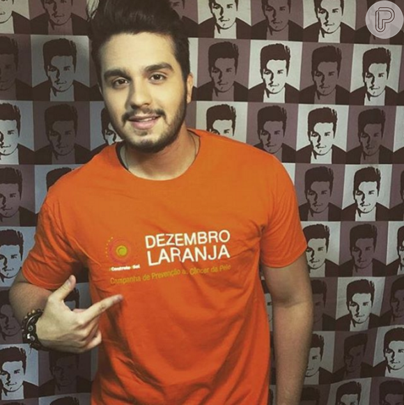 Luan Santana é um dos famosos que aderiu ao Dezembro Laranja, campanha para a prevenção do câncer de pele