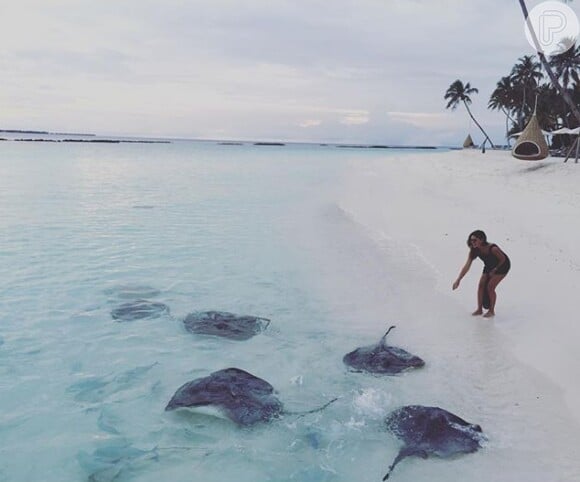 Mariana Rios está curtindo alguns dias de descanso nas Ilhas Maldivas