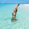 'Não existe nada parecido! O lugar mais lindo do mundo! Ilhas Maldivas', escreveu Mariana na legenda de uma das imagens divulgadas na rede social