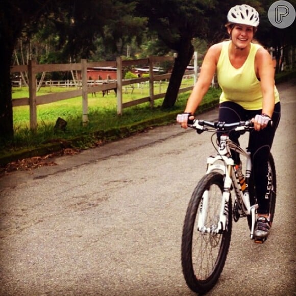 Andar de bicicleta é a atividade física que Renata Ceribelli mais gosta de praticar