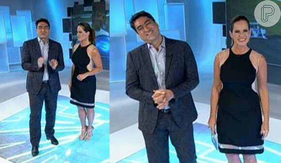 Renata Ceribelli surgiu ainda mais bonita neste domingo, 25 de agosto de 2013, no 'Fantástico'. A jornalista exibiu rosto e braços finos em um elegante vestido Tufi Duek