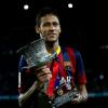 Neymar ganhou o seu primeiro título pelo Barcelona nesta quarta-feira, 28 de agosto de 2013, na Supercopa da Espanha