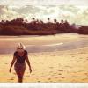 Beyoncé relaxa em praia da Bahia e publica foto no Instagram, em 15 de setembro de 2013