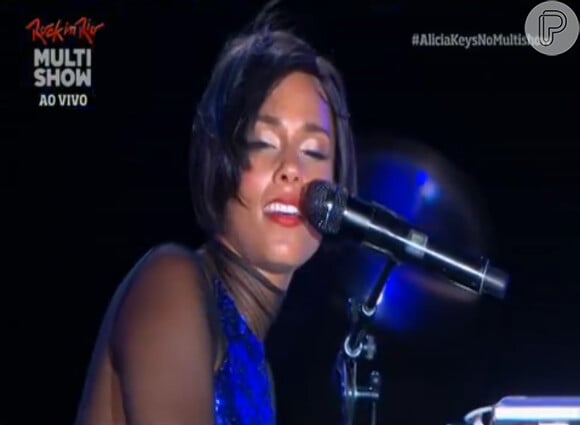 Alicia Keys cantou com Maria Gadú a oitava música da apresentação na terceira noite do festival