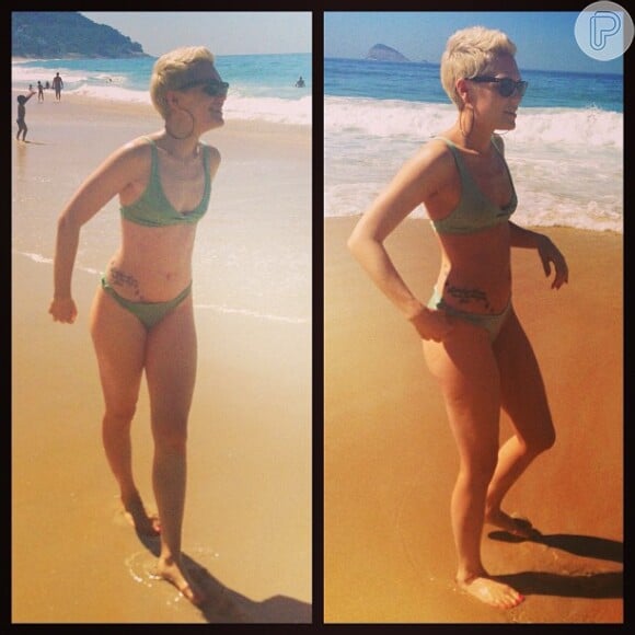 Jessie J publicou fotos curtindo uma praia do Rio de Janeiro no Instagram e exibiu o corpão