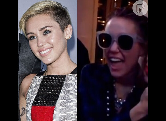Miley Cyrus muda a cor do cabelo, de loiro platinado para castanho escuro