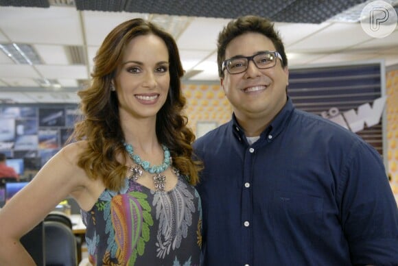 André Marques e sua companheira de 'Video Show', Ana Furtado