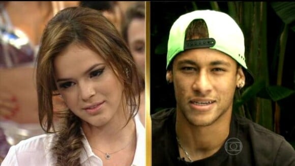 Neymar emociona Bruna Marquezine no 'Domingão do Faustão': 'Eu te amo'