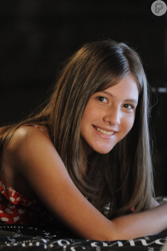 Hanna no papel de Rita, em 2009, ainda com carinha de criança, no 'Ger@l.com', exibido pela Globo