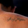 Marcelo Frisoni tem uma tatuagem nas costas em homenagem à ex-mulher, Ana Maria Braga