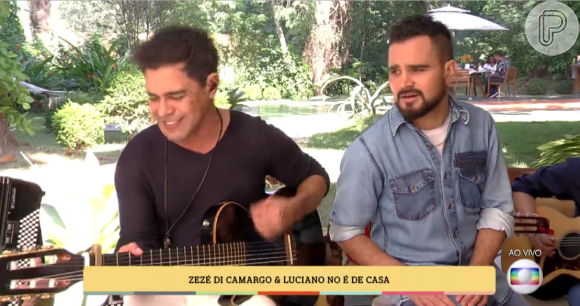 Zezé Di Camargo e Luciano cantaram seus sucessos no programa 'É de Casa'