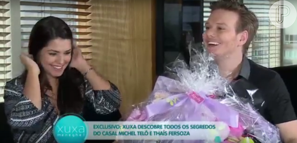 Michel Teló e Thais Fersoza conversaram com Xuxa no 'Programa Xuxa Meneghel' desta segunda-feira, 18 de abril de 2016