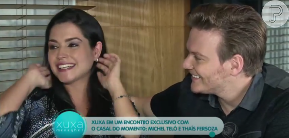 Michel Teló e Thais Fersoza conversaram com Xuxa no 'Programa Xuxa Meneghel' desta segunda-feira, 18 de abril de 2016
