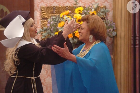 O último trabalho de Norma Bengell na TV foi no seriado 'Toma Lá, Dá Cá', de 2008 a 2009. Na foto, ela em cena com Arlete Salles