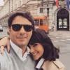 Vanessa Giácomo compartilha clique em Torino, na Itália, com o marido, Giuseppe Dioguardio