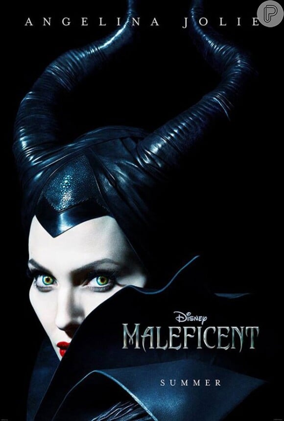 Angelina Jolie aparece de chifres, olhos verdes e pele muito branca na pele da bruxa Malévola em primeiro cartaz filme homônimo, divulgado em 12 de novembro de 2013