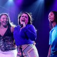 Rafaela Silva e a namorada, Thamara Cezar, estavam bem animadas durante o show de Preta Gil nesta quarta-feira, 17 de agosto de 2016