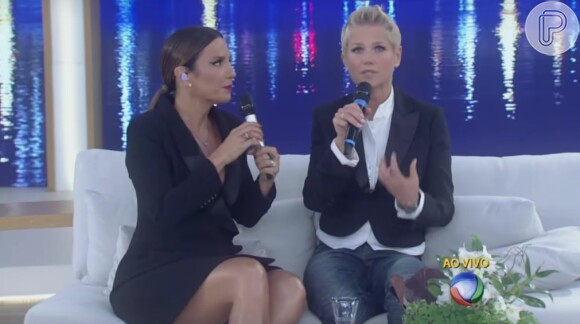 No 'Programa Xuxa Meneghel'. a apresentadora negou ter vivido um romance com Ivete Sangalo: 'Se tivesse tido um caso, falaria'