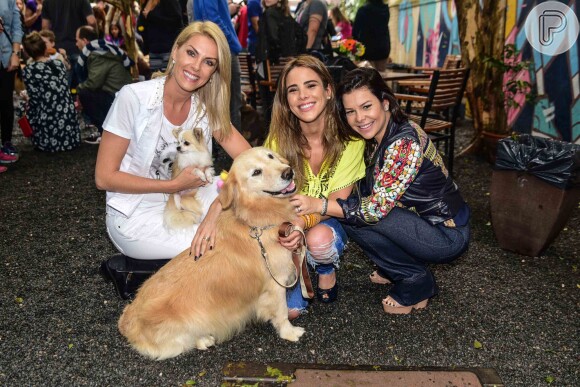 Ana Hickmann, Fernanda Souza e Wanessa Camargo marcaram presença no evento de lançamento do filme 'Pets - Uma Aventura Animal', em São Paulo, neste sábado, 20 de agosto de 2016