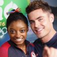 Zac Efron e Simone Biles se encontraram durante a Olimpíada Rio 2016