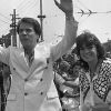Silvio Santos e a mulher, Iris Abravanel, em uma 'Parada do Dia das Crianças' nos anos 1980. Evento foi realizado entre 1986 a 1988