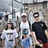 Murilo Benício viaja para NY e posta foto com filhos e enteada: 'Família'