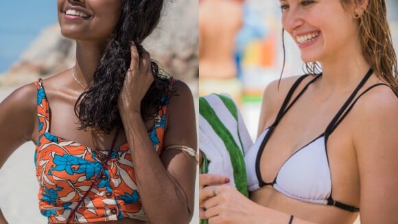 Aline Dias e Barbara França falam de boa forma exibida de biquíni em 'Malhação'