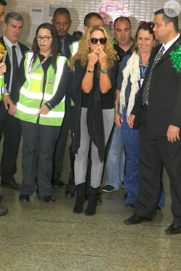 A atriz e cantora mexicana Lucero desembarcou no aeroporto de Guarulhos, em São Paulo, nesta sexta-feira, 26 de agosto de 2016