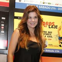 Cristiana Oliveira prestigia sessão de convidados do espetáculo 'E Aí, Comeu?'