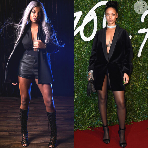 A cantora Ludmilla se inspira em looks de Rihanna ao se vestir