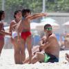O ex-jogador Ronaldo aproveitou o dia ensolarado no Rio de Janeiro para ir à praia do Leblon, na Zona Sul da cidade
