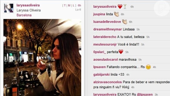 Laryssa Oliveira postou fotos em Barcelona no Instagram nos últimos dias