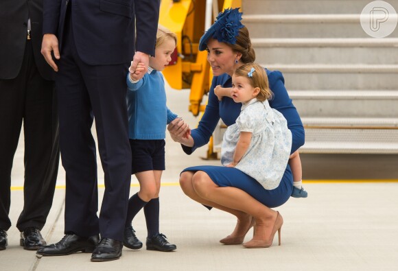 Príncipe George rouba cena no Canadá após bronca da mãe, Kate Middleton, na tarde do último sábado, dia 24 de setembro de 2016