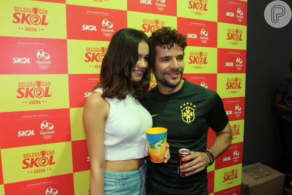 Daniel de Oliveira e Sophie Charlotte levaram o menino para um jogo em Minas Gerais