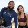 Henri Castelli e a namorada, Maria Fernanda Saad, curtiram o final de semana fazendo um mergulho em mar aberto