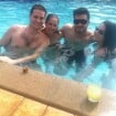 Pedro Leonardo, recuperado, curte piscina com a família em Goiânia
