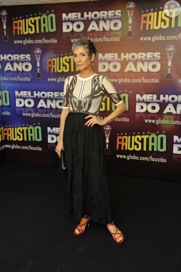 Cássia Kis Magro compareceu ao Premio Melhores do Ano, de 2012, no Domingão do Faustão