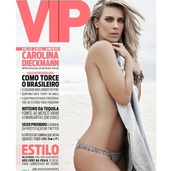 Carolina Dieckmann é o destaque da revista 'VIP' de janeiro